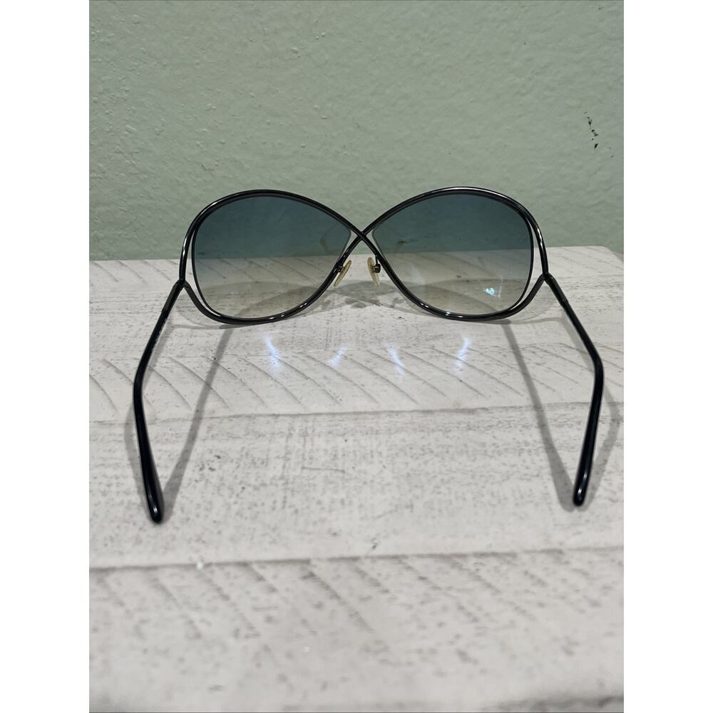 Tom Ford Miranda TF130 08B Oversized Black Metal Sunglasses Gradient UV400 - Picture 6 of 16